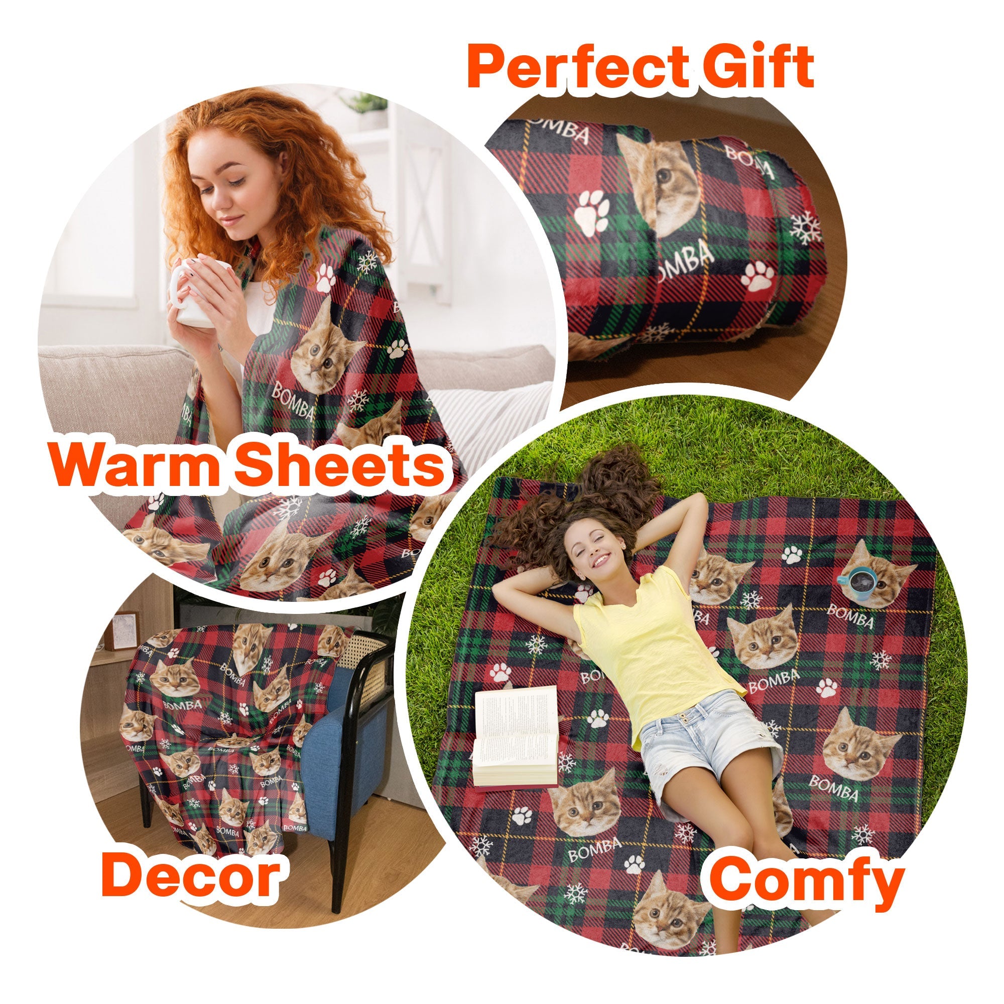 Christmas Pet - Personalized Photo Blanket