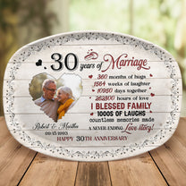 Couple Happy Anniversary - Personalized Photo Platter