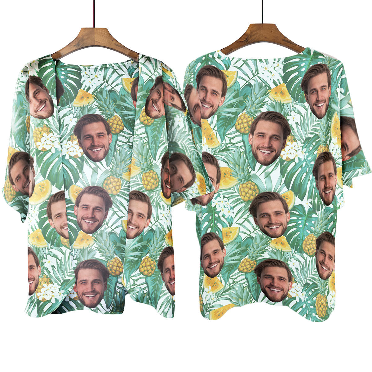 Custom Face - Personalized Photo Women's Kimono Chiffon Cover Up