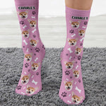 Dog's Property - Personalized Photo Crew Socks