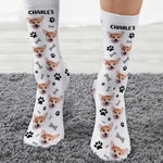 Dog's Property - Personalized Photo Crew Socks