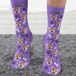 Dog's Property - Personalized Photo Crew Socks
