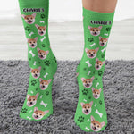 Dog's Property - Personalized Photo Crew Socks