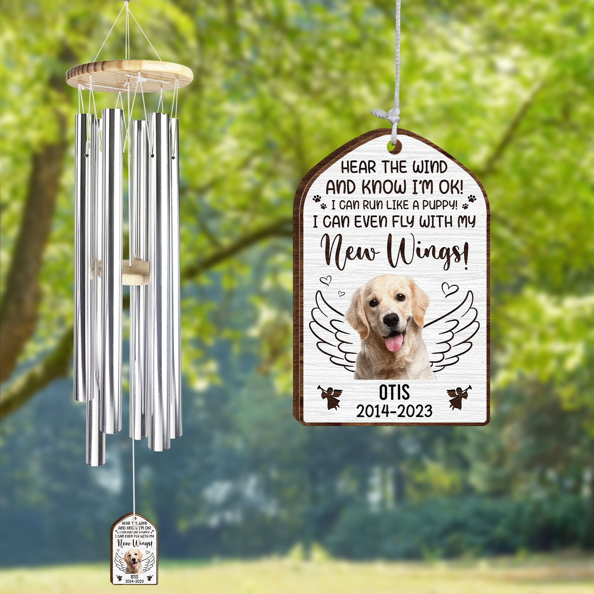 Hear The Wind And Know I'm Ok! - Personalized Photo Wind Chimes