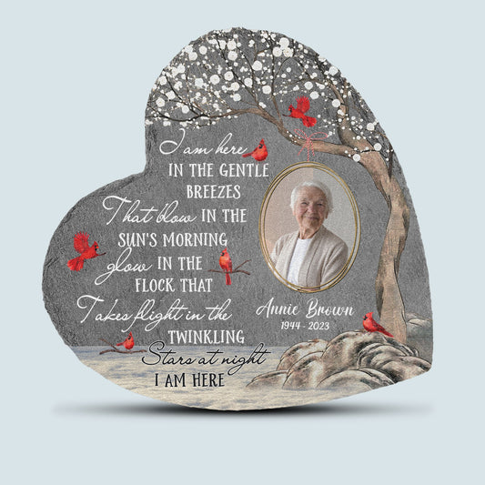 I Am Here - Personalized Photo Garden Stone