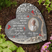 I Am Here - Personalized Photo Garden Stone