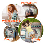 I Love You To The Moon & Back - Personalized Daughter Photo Blanket