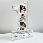 I'm As Lucky 1st Father's Day - Personalized Custom Shaped Acrylic Photo Plaque
