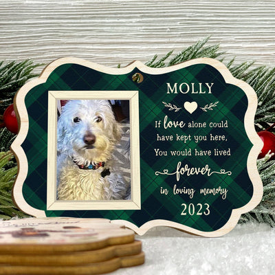 If Love Alone Could Have Kept You- Personalized Wooden Photo Ornament