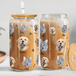 Lovely Upload Pet Image - Personalized Photo Clear Glass Cup