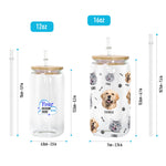Lovely Upload Pet Image - Personalized Photo Clear Glass Cup