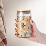 Lovely Upload Pet Image - Personalized Photo Clear Glass Cup