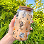 Lovely Upload Pet Image - Personalized Photo Clear Glass Cup