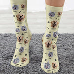 Lovely Upload Pet Image - Personalized Photo Crew Socks