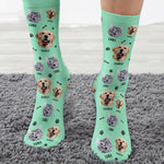 Lovely Upload Pet Image - Personalized Photo Crew Socks