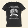 My Dad Is My Guardian Angel - Personalized Photo Back Printed Shirt