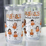 Nana's Sweetest Pumpkins - Personalized Photo Acrylic Tumbler With Straw