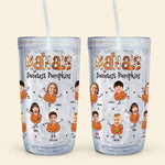 Nana's Sweetest Pumpkins - Personalized Photo Acrylic Tumbler With Straw