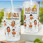 Nana's Sweetest Pumpkins - Personalized Photo Acrylic Tumbler With Straw