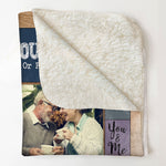Our Favorite Place To Be - Personalized Photo Blanket - Anniversary Gifts For Her, Him