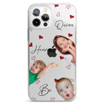 Peek-A-Boo Kids Family Friend Custom Image - Personalized Photo Clear Phone Case