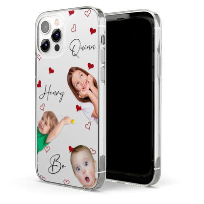 Peek-A-Boo Kids Family Friend Custom Image - Personalized Photo Clear Phone Case