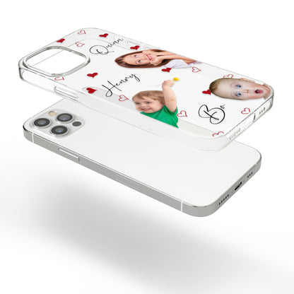 Peek-A-Boo Kids Family Friend Custom Image - Personalized Photo Clear Phone Case