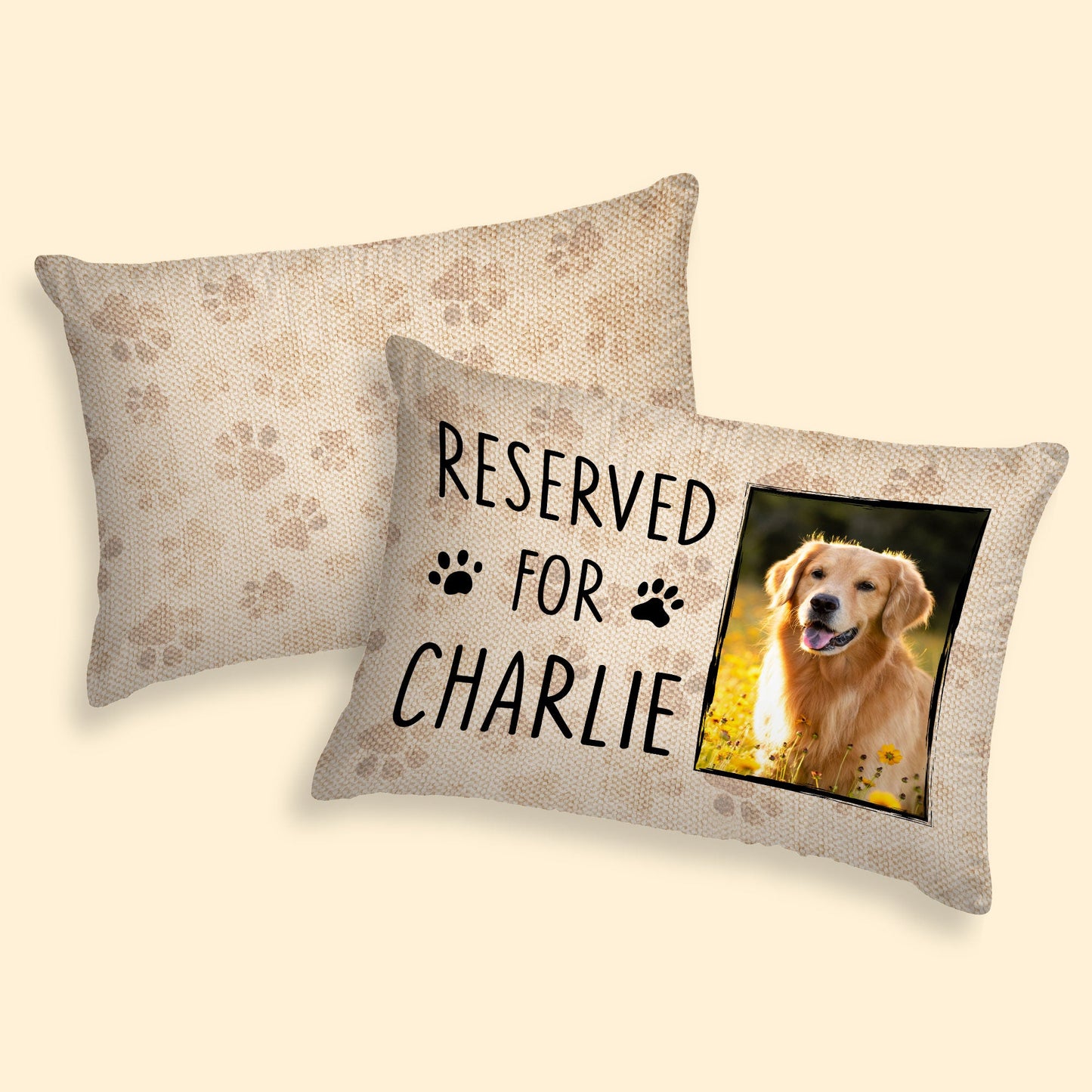 Reserved For The Pet - Personalized Photo Toddler Pillow