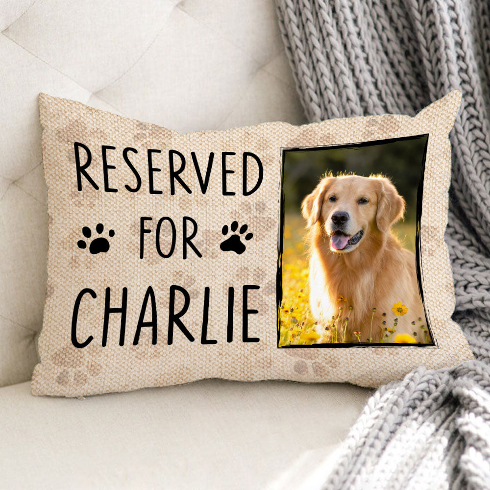 Reserved For The Pet - Personalized Photo Toddler Pillow