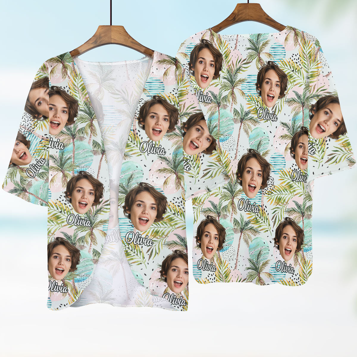 Summer Vibe - Personalized Photo Women's Kimono Chiffon Cover Up