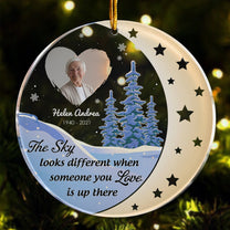 The Sky Looks Different  - Personalized Circle Acrylic Photo Ornament