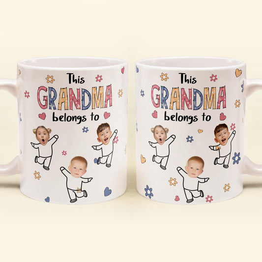 This Grandma Belongs To - Personalized Photo Mug
