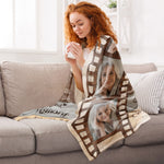 Those We Love Don't Go Away - Personalized Photo Blanket - Birthday, Loving Gift For Family Members With Lost One