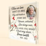Those We Love Don't Go Away - Personalized Square-Shaped Acrylic Photo Plaque