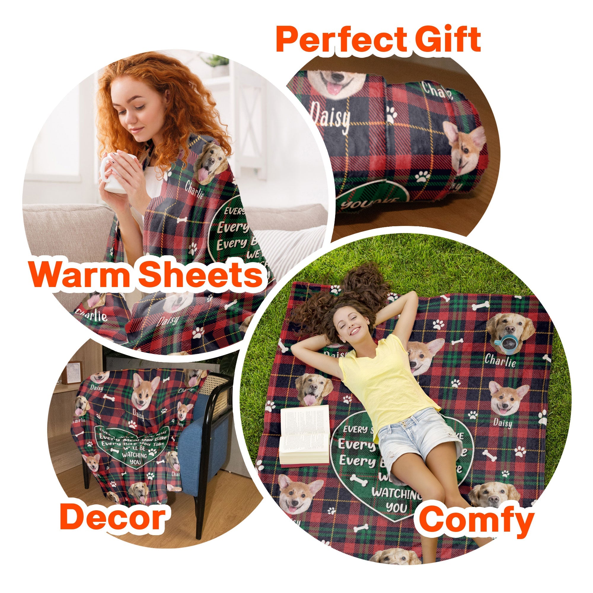 (Photo Inserted) We'll Be Watching You - Personalized Blanket