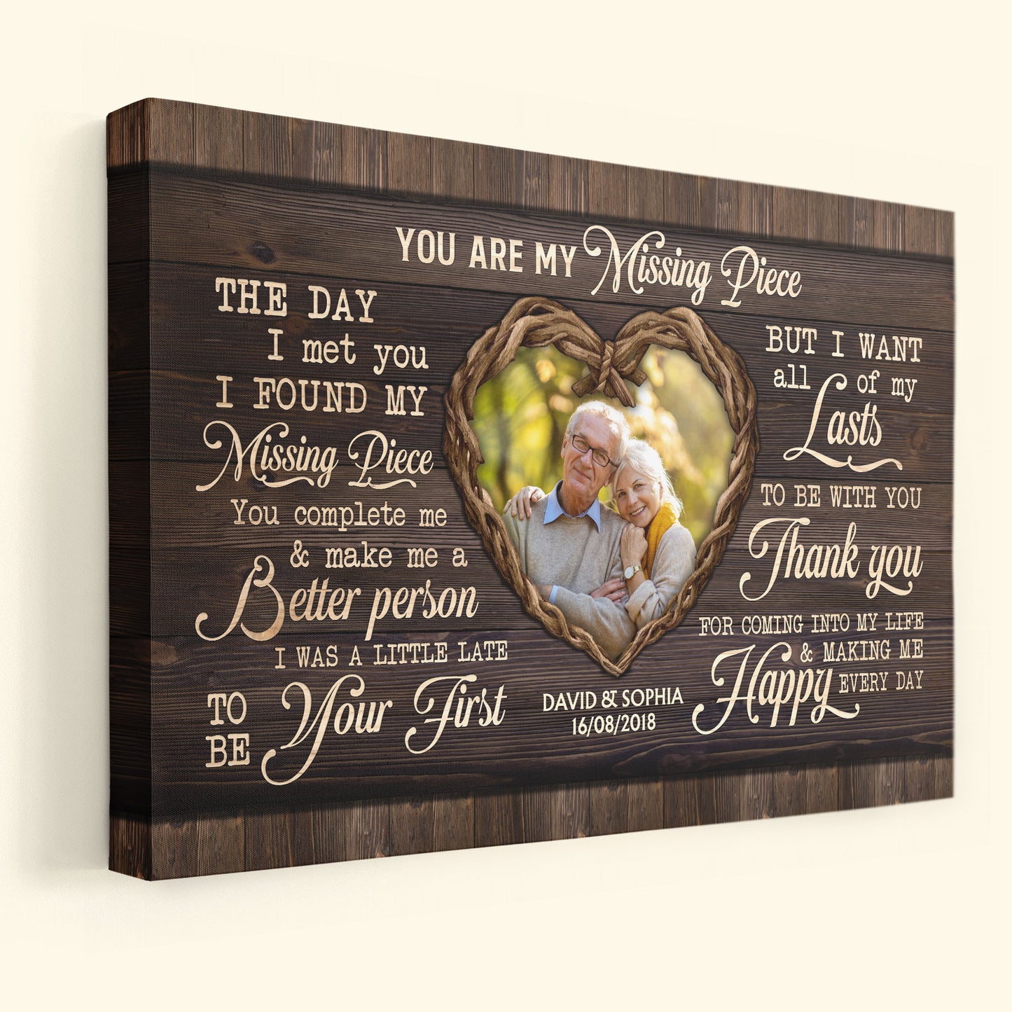 You Are My Missing Piece - Personalized Photo Poster/Wrapped Canvas