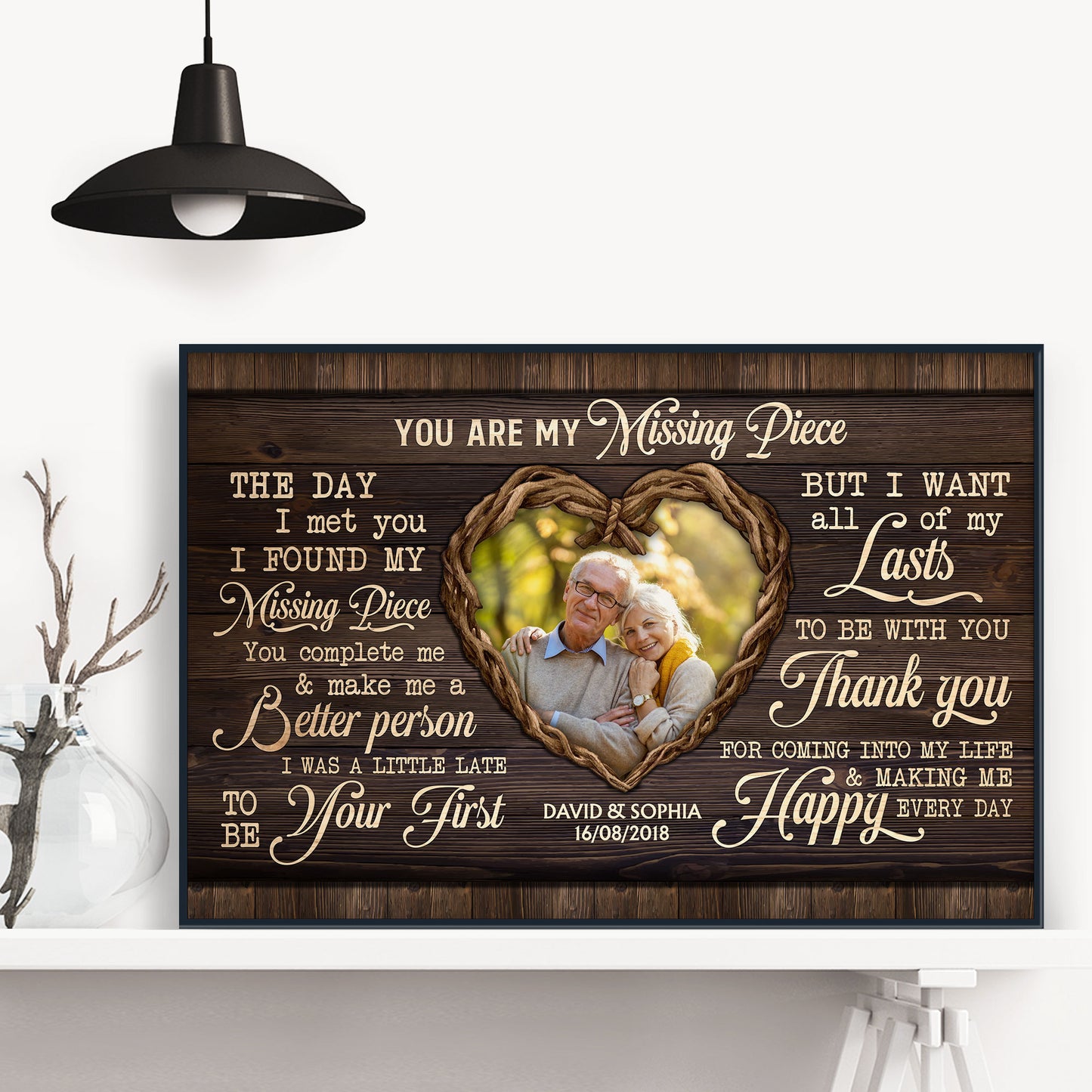 You Are My Missing Piece - Personalized Photo Poster/Wrapped Canvas