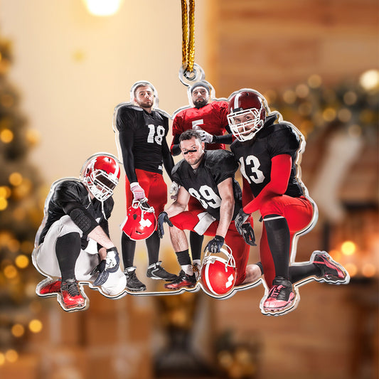 Photo Ornament For American Football Team  - Personalized Acrylic Photo Ornament