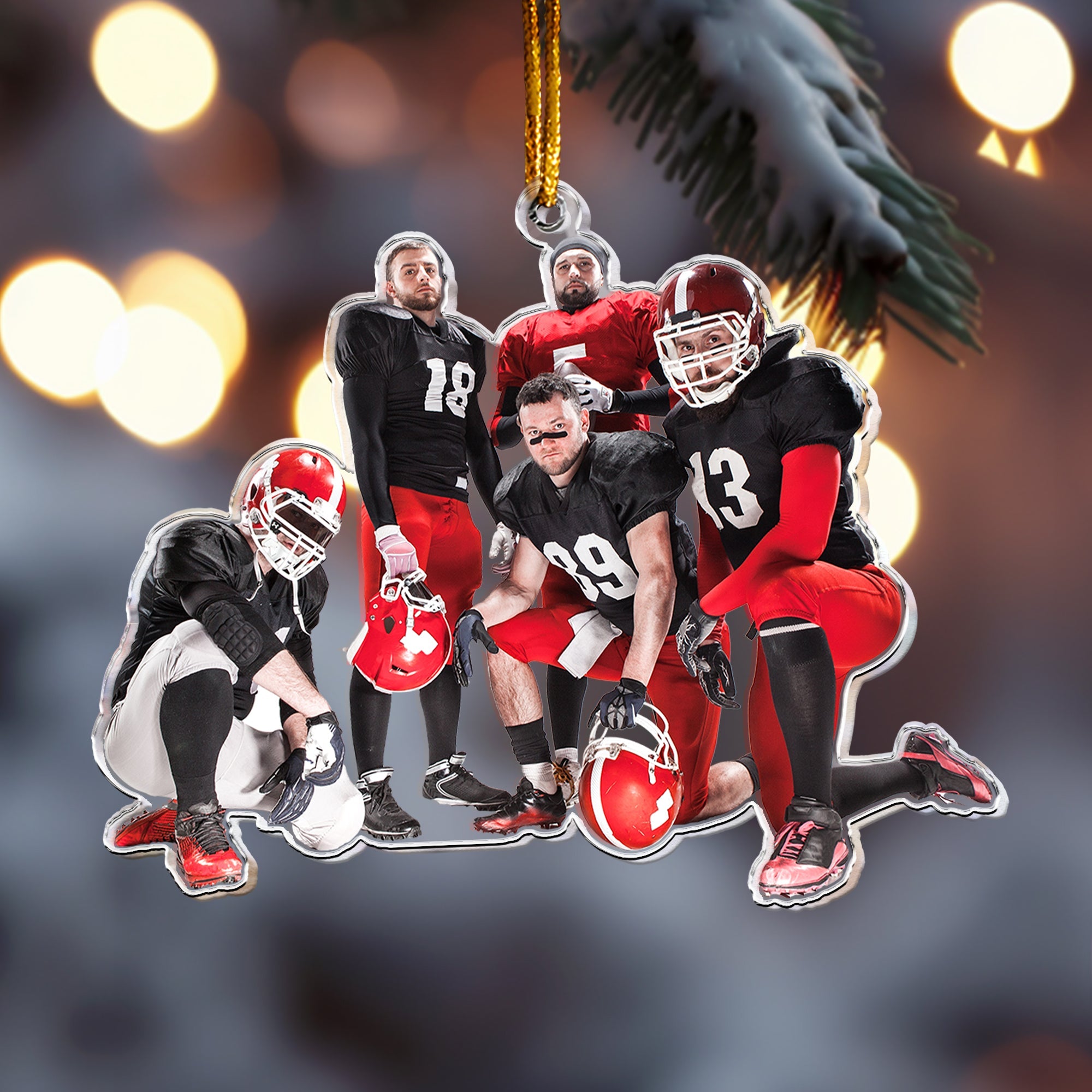 Photo Ornament For American Football Team  - Personalized Acrylic Photo Ornament