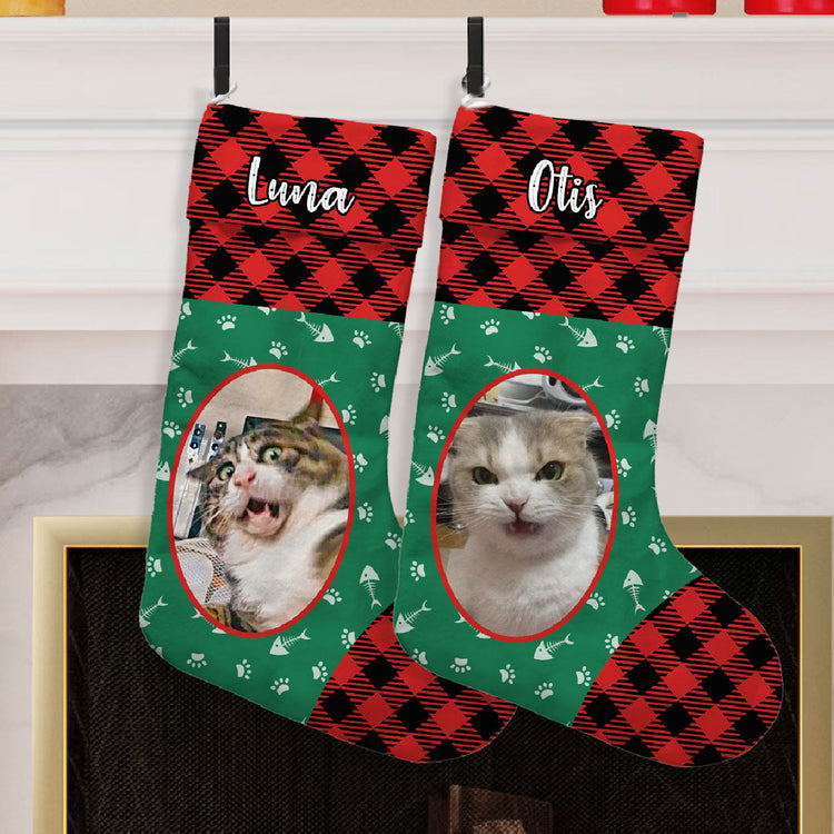 (Photo Inserted) Custom Pet Photo - Personalized Stocking