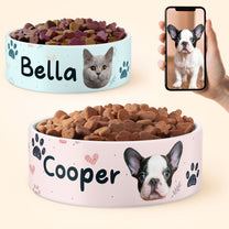 Cute Pet Faces - Personalized Photo Pet Bowl