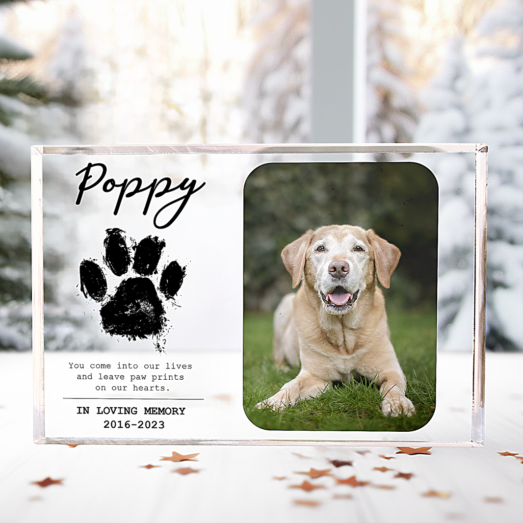 Personalized Memorial Dog Photo Heart-Shaped Acrylic Plaque - Gift Idea For Dog Lover - I'm Here main image 0