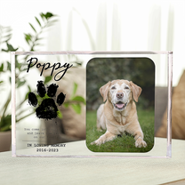 You Leave Paw Prints On Our Hearts - Personalized Photo Rectangle Acrylic Plaque