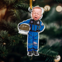 Pilot Kids Astronaut Boys Girls - Personalized Acrylic Photo Ornament