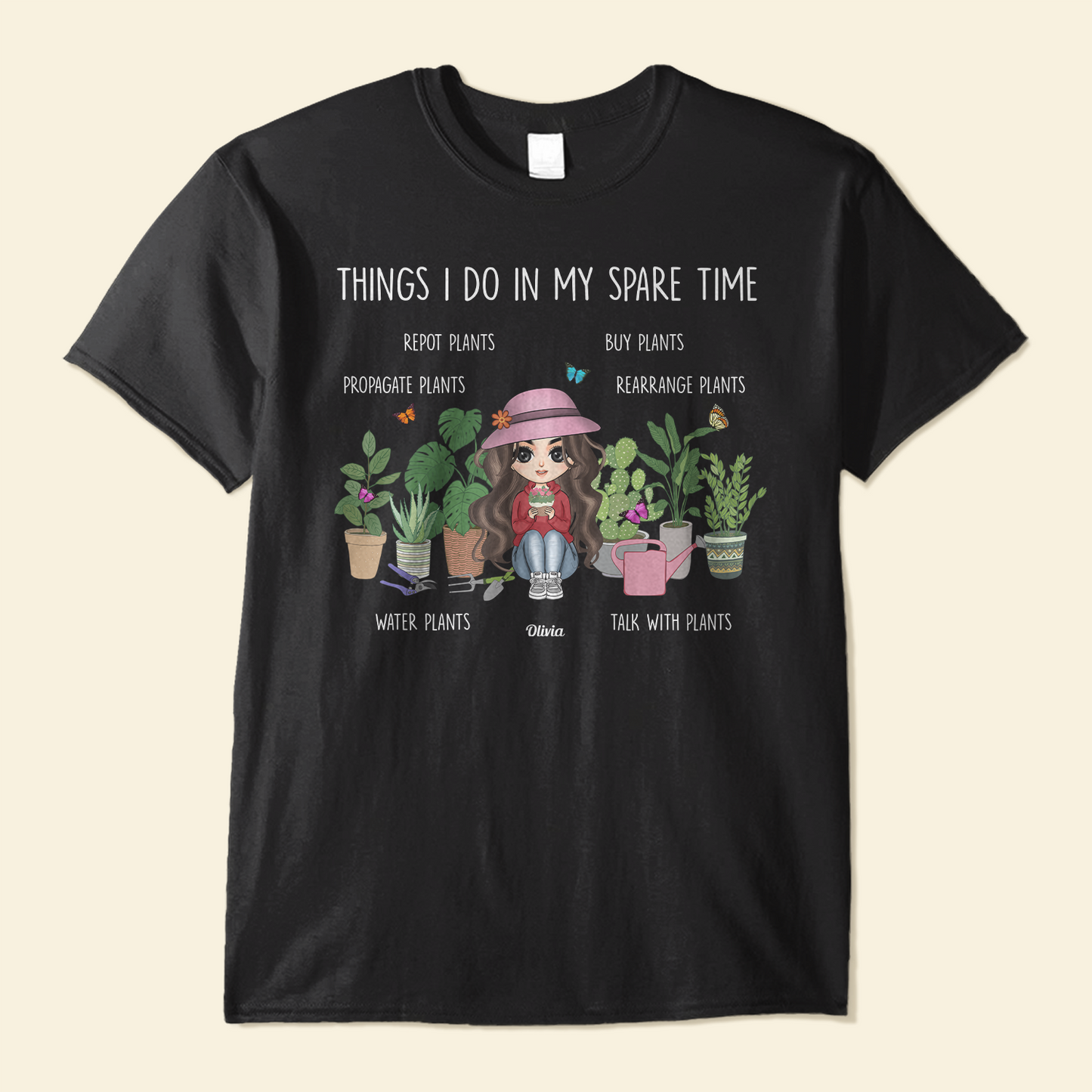 Plant Lady In Spare Time - Personalized Shirt