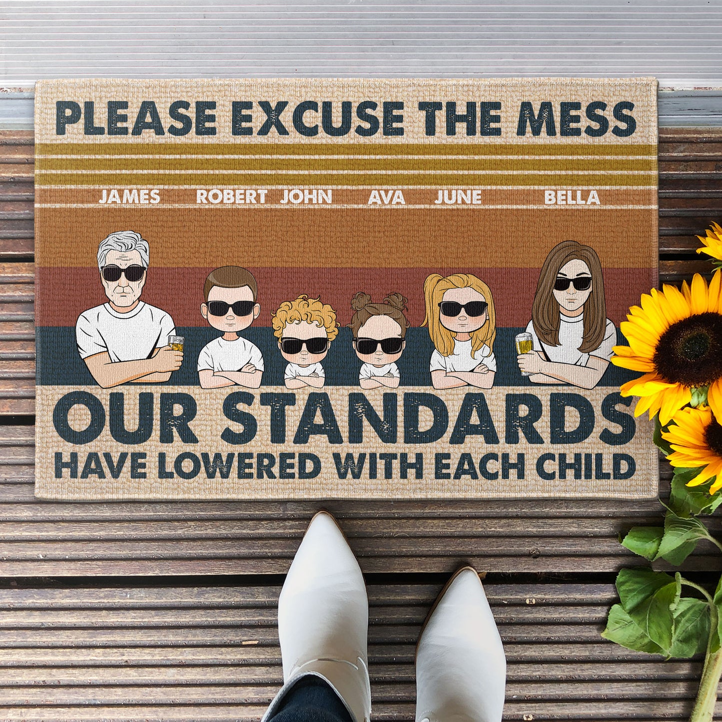 Please Excuse The Mess - Personalized Doormat