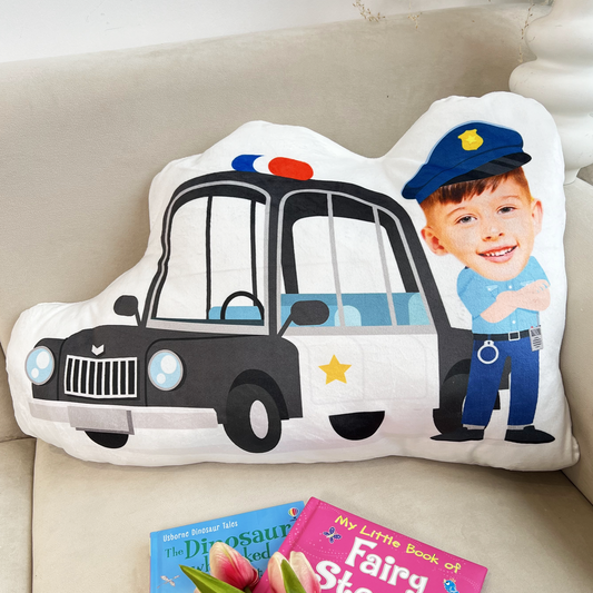 Police Kids Dream Jobs Sons Daughters - Personalized Photo Custom Shaped Pillow