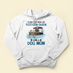 Pontoon Queen & Dog Mom - Personalized Shirt - Birthday, Summer Vacation Gift For Dog & Cat Lovers