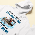 Pontoon Queen & Dog Mom - Personalized Shirt - Birthday, Summer Vacation Gift For Dog & Cat Lovers