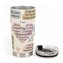 Positivity - Personalized Tumbler Cup - Note To Self, Mental Health